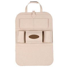 Car Seat Back Storage Bag Rear Seat Finisher Storage Bag Kick Pad Car Rear Seat