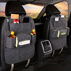 Car Seat Back Storage Bag Rear Seat Finisher Storage Bag Kick Pad Car Rear Seat
