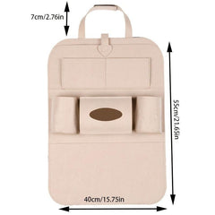 Car Seat Back Storage Bag Rear Seat Finisher Storage Bag Kick Pad Car Rear Seat
