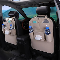 Car Seat Back Storage Bag Rear Seat Finisher Storage Bag Kick Pad Car Rear Seat