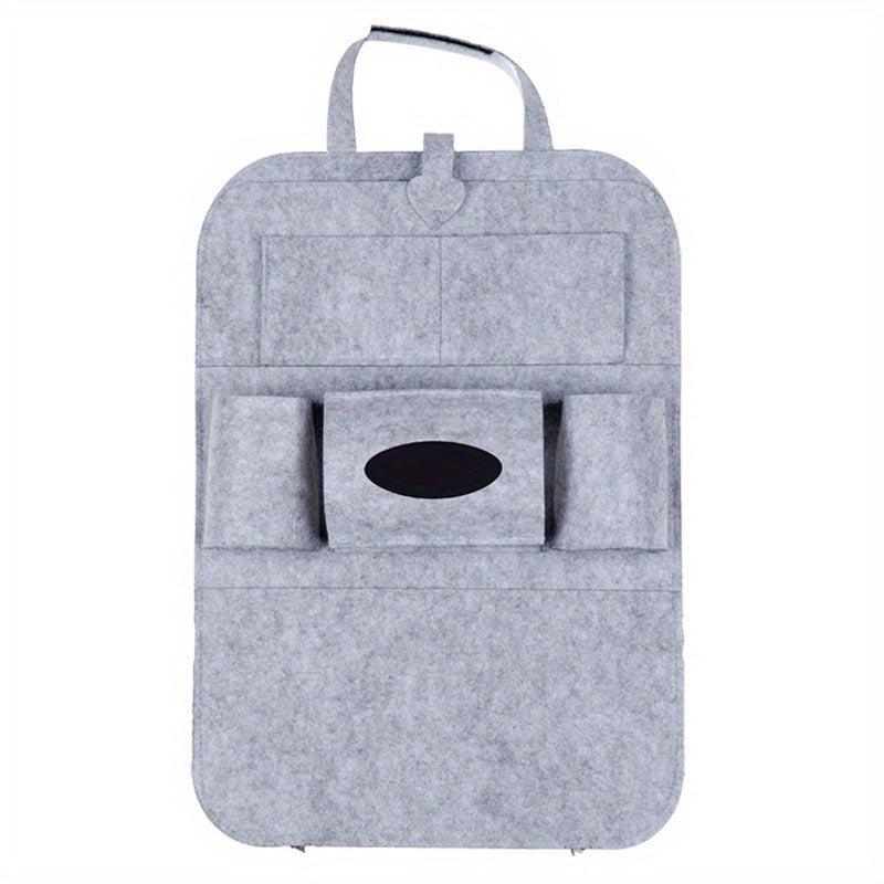 Car Seat Back Storage Bag Rear Seat Finisher Storage Bag Kick Pad Car Rear Seat