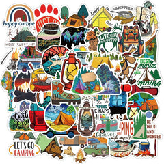 50pcs Outdoor Camping Sticker Waterproof Motorcycles Stickers