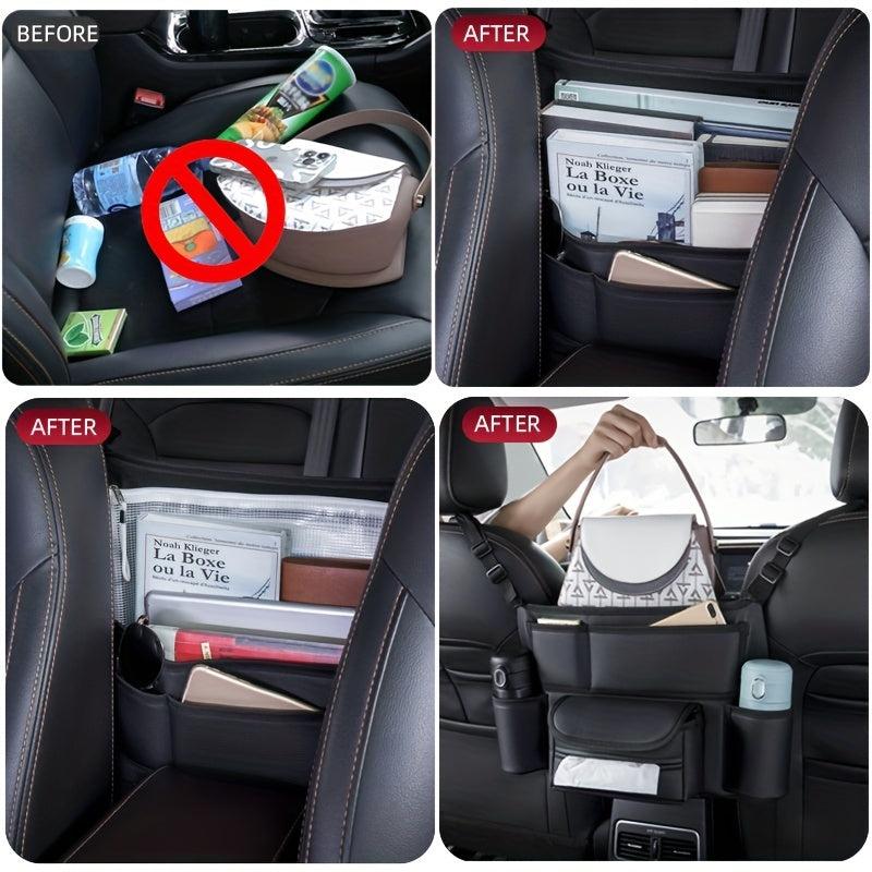 Car Seat Storage Bag Net Bib Front Rear Rack Car Supplies Hanging Bag