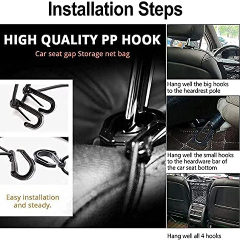 Car Elastic Net Bag Seat Handbag Holder Trunk Organizer