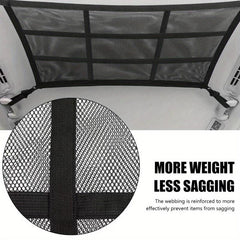 Car Ceiling Cargo Net Pocket Double Layer Mesh Roof Storage Organizer