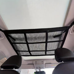 Car Ceiling Cargo Net Pocket Double Layer Mesh Roof Storage Organizer