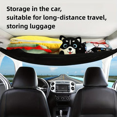 Car Ceiling Cargo Net Pocket Double Layer Mesh Roof Storage Organizer