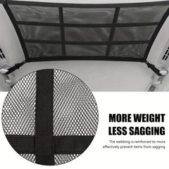 Car Ceiling Cargo Net Pocket Double Layer Mesh Roof Storage Organizer