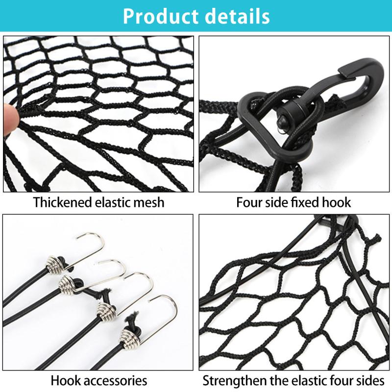 Car Dog Barrier Net With Hooks Durable Reusable Foldable Car Dog Fence Barrier