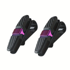 2pcs Car Sun Visor Glasses Holder Box Sunglasses Clip Ticket Pen Case
