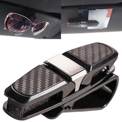2pcs Car Sun Visor Glasses Holder Box Sunglasses Clip Ticket Pen Case