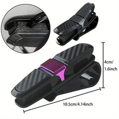 2pcs Car Sun Visor Glasses Holder Box Sunglasses Clip Ticket Pen Case