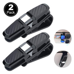 2pcs Car Sun Visor Glasses Holder Box Sunglasses Clip Ticket Pen Case