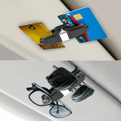 2pcs Car Sun Visor Glasses Holder Box Sunglasses Clip Ticket Pen Case