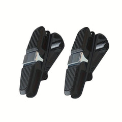 2pcs Car Sun Visor Glasses Holder Box Sunglasses Clip Ticket Pen Case