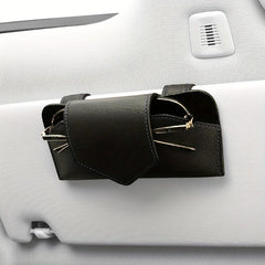Car Glasses Case Sun Visor Holder Sunglasses Clip Ticket Card Universal