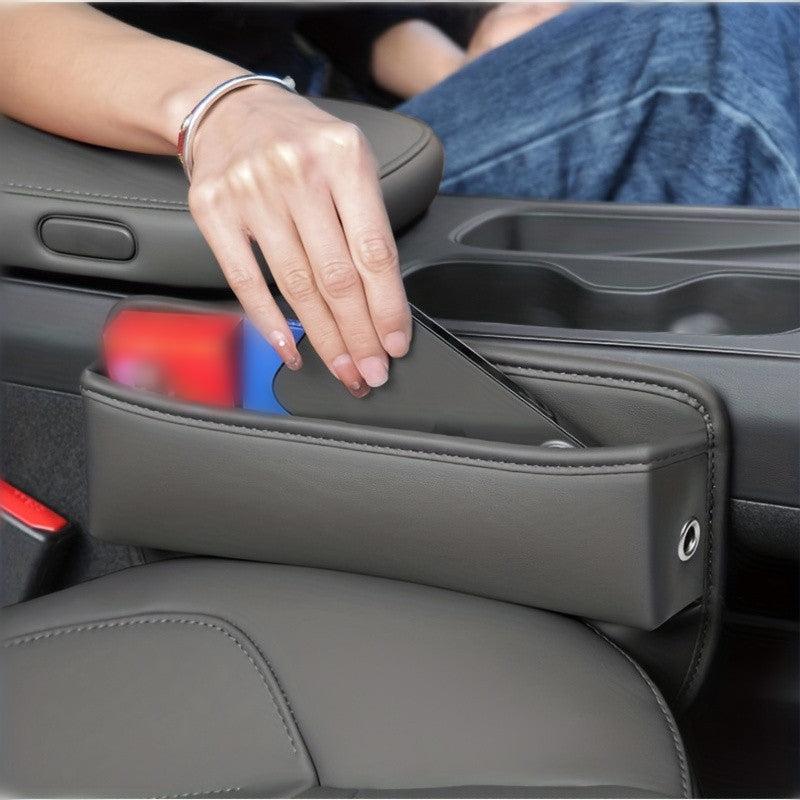 Car Seat Gaps Storage Box PU Leather Organizer Multifunction Pocket