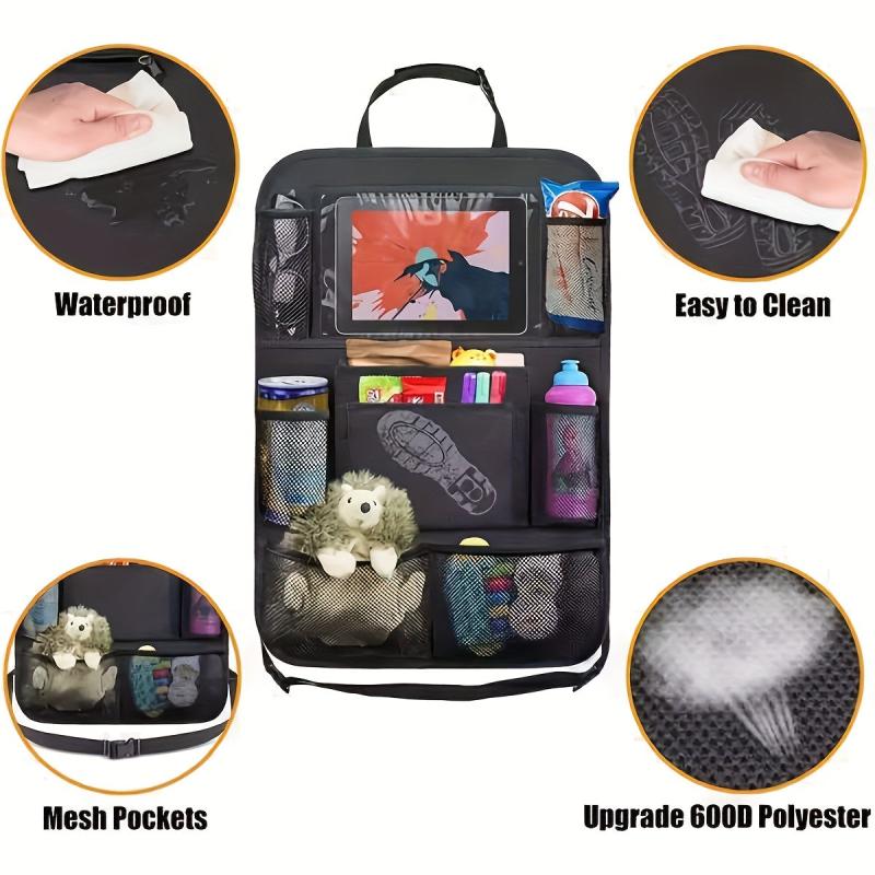 Car Seat Hanging Storage Bag Waterproof Anti-kick Pad Toys Bag