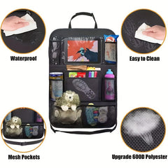 Car Seat Hanging Storage Bag Waterproof Anti-kick Pad Toys Bag