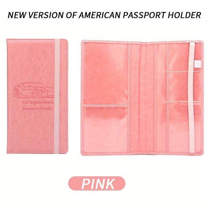 Car Registration & Insurance Card Holder PU Leather Organizer