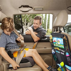 Car Seat Organizer & Tablet Holder for Kids' Entertainment on Road Trips