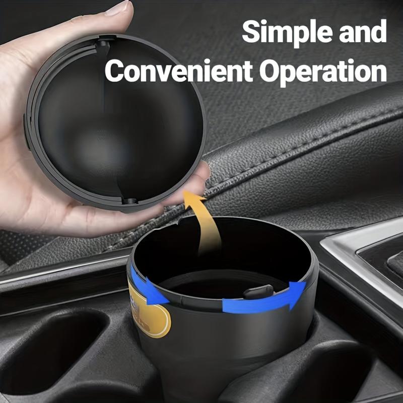 Car Trash Bin Portable Mini Swing Lid Storage Bucket In-Car Use