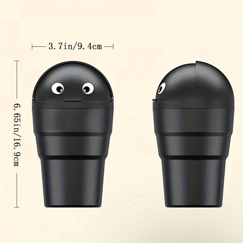 Car Trash Bin Portable Mini Swing Lid Storage Bucket In-Car Use