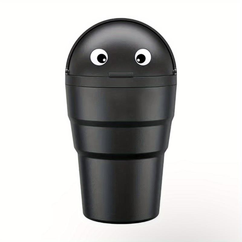 Car Trash Bin Portable Mini Swing Lid Storage Bucket In-Car Use