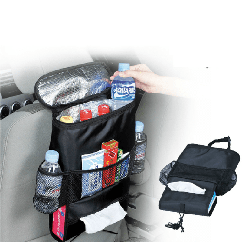 Car Back Ice Pack & Storage Bag Insulated Cooling/Heating Chair Organizer