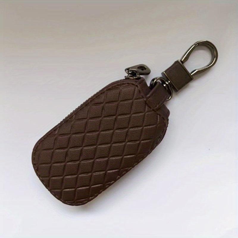 Stylish Leather Keychain Holder for Car Key Fob Protection