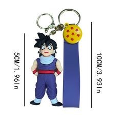 Cute Cartoon Silicone Doll Car Keychain Pendant with Lanyard