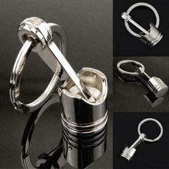 Metal Piston Model Keyring for Car Enthusiasts