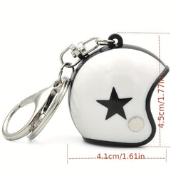 BJMOTO Mini Sport Motorcycle Helmet Pendant Keychain Unisex Keyring