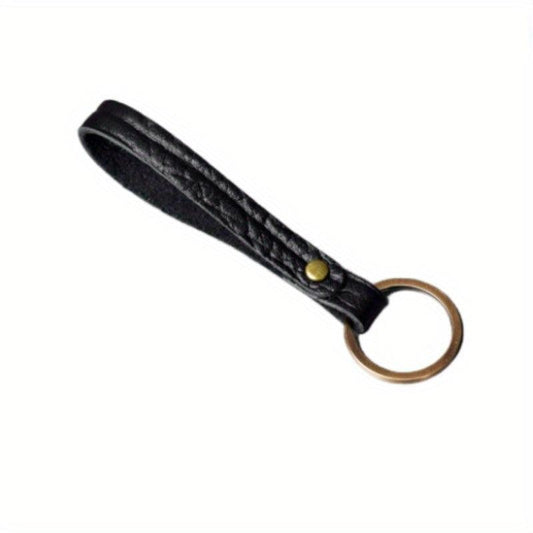 Brown Vintage Style Faux Leather Keychain Gift