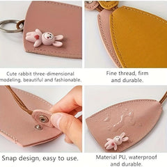 Rabbit Key Case PU Leather Key Bag Key Pouch