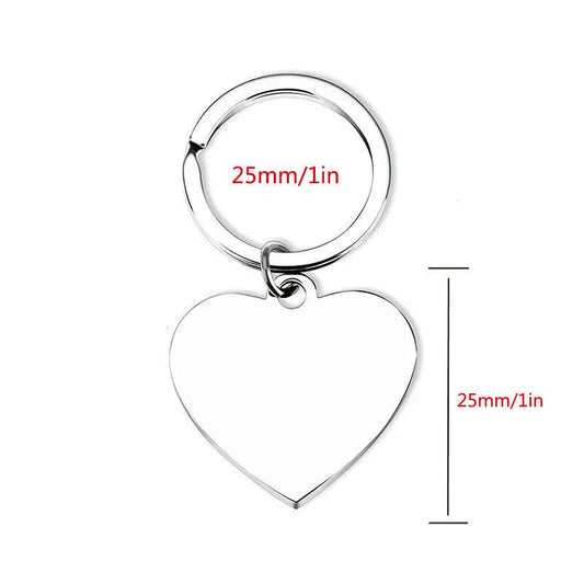 Heart Key Chain Friendship Engraved Car Love Pendant Friendship Key Ring