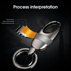 High-End Metal Car Key Chain Men's Waist Trailer Key Ring
