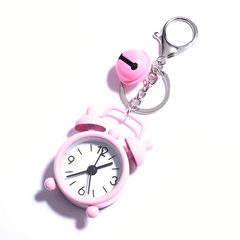 Mini Alarm Clock Car Keychain Creative Car Ornament Bag Pendant