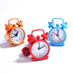 Mini Alarm Clock Car Keychain Creative Car Ornament Bag Pendant