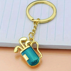 Mini 3D Golf Club Barrel Keychain - Car Keychain Gift