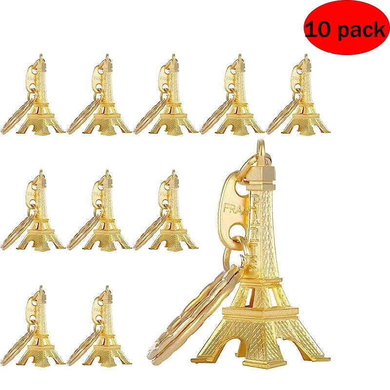 10pcs Eiffel Tower Keyring French Souvenirs Keychains
