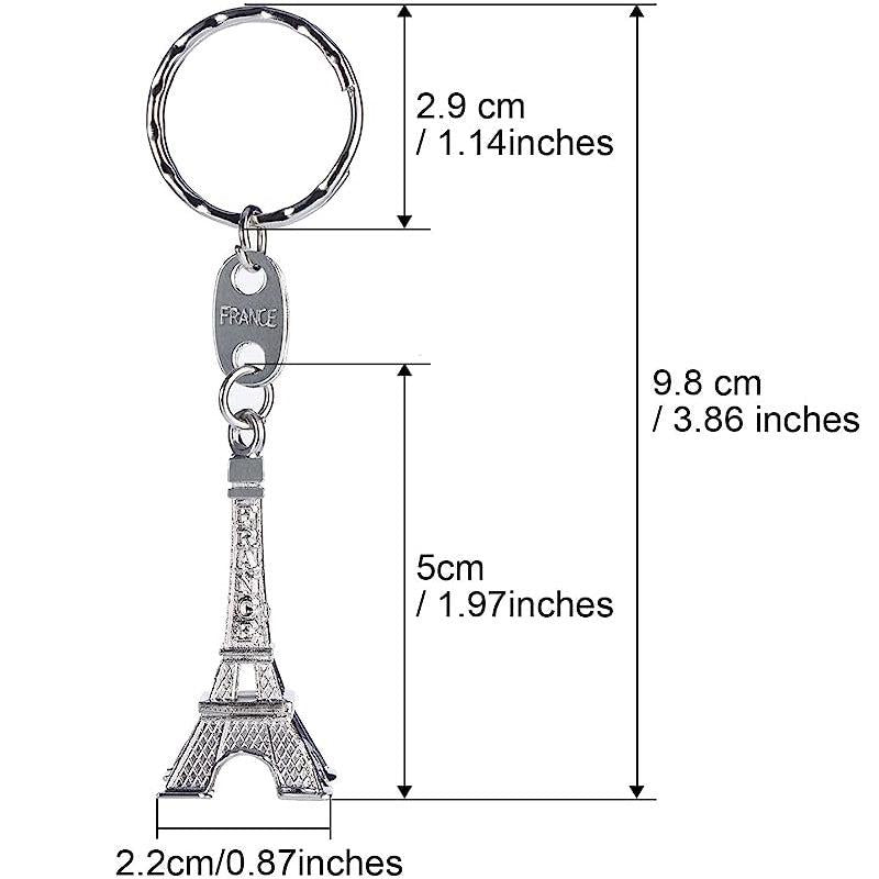 10pcs Eiffel Tower Keyring French Souvenirs Keychains