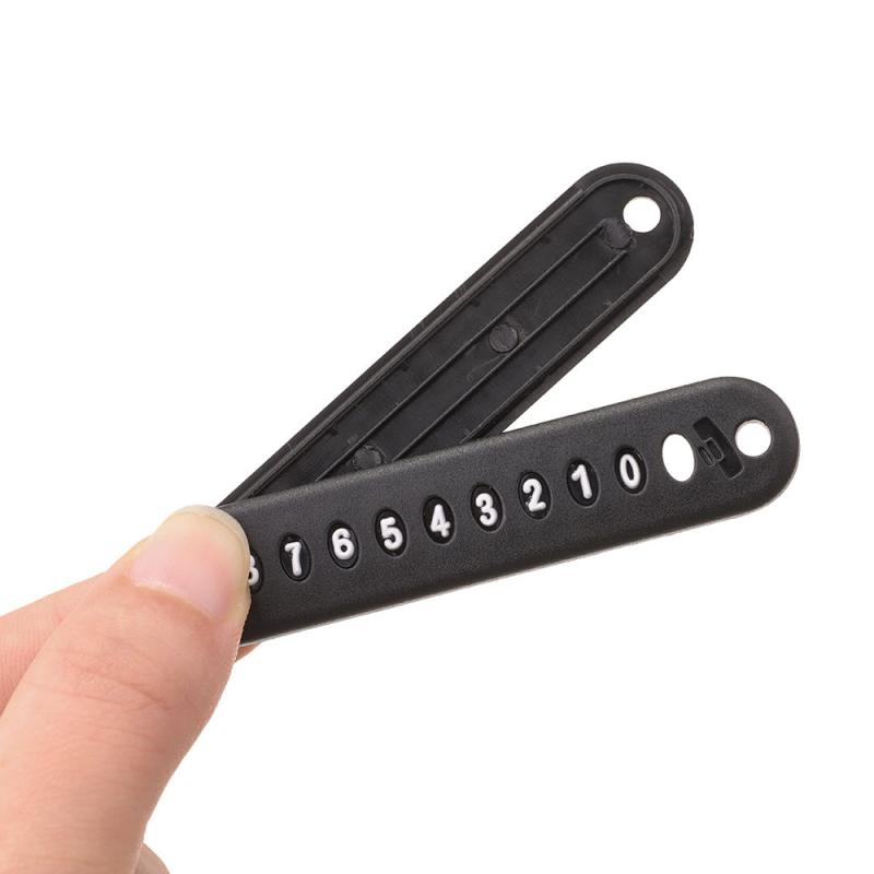 Car Key Chain DIY Anti lost Phone Number Plate Key Chain Pendant Key Ring