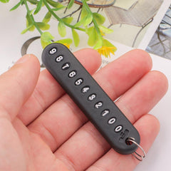 Car Key Chain DIY Anti lost Phone Number Plate Key Chain Pendant Key Ring