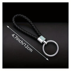 8pcs Woven Leather Rope Key Chain Car Pendant PU Key Rope Gift