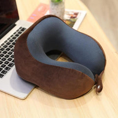 Memory Foam Neck Pillow for Travel, Washable, U Shaped Design
