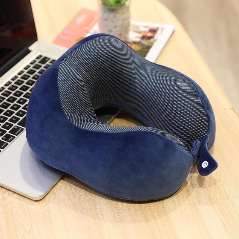 Memory Foam Neck Pillow for Travel, Washable, U Shaped Design