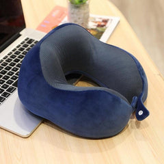 Memory Foam Neck Pillow for Travel, Washable, U Shaped Design