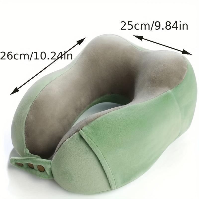 Memory Foam Neck Pillow for Travel, Washable, U Shaped Design