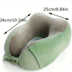 Memory Foam Neck Pillow for Travel, Washable, U Shaped Design